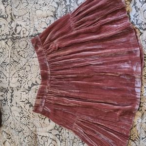 Rose velvet mini skirt, size 0, Madewell